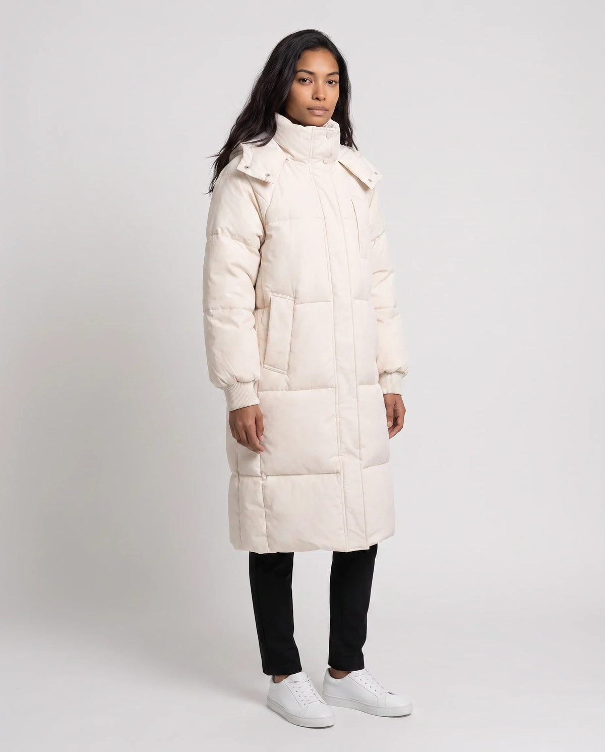 Long Hooded Puffer Jacket