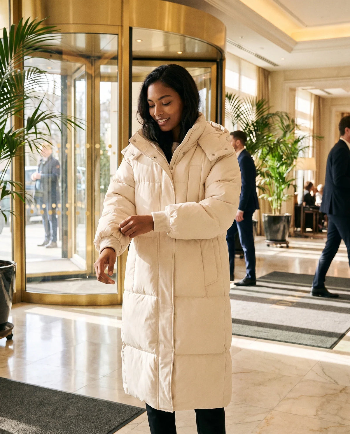 Long Hooded Puffer Jacket