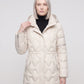 Long Hooded Puffer Jacket with Detachable Sleeves
