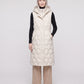 Long Hooded Puffer Jacket with Detachable Sleeves