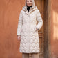 Long Hooded Puffer Jacket with Detachable Sleeves