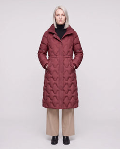 Long Hooded Puffer Jacket with Detachable Sleeves