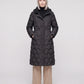 Long Hooded Puffer Jacket with Detachable Sleeves