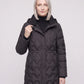 Long Hooded Puffer Jacket with Detachable Sleeves
