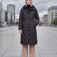 Long Hooded Puffer Jacket with Detachable Sleeves