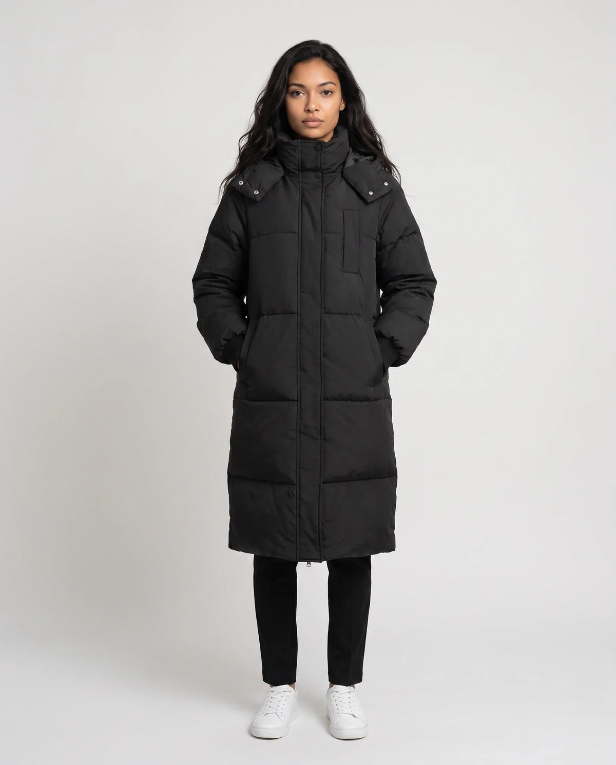 Long Hooded Puffer Jacket