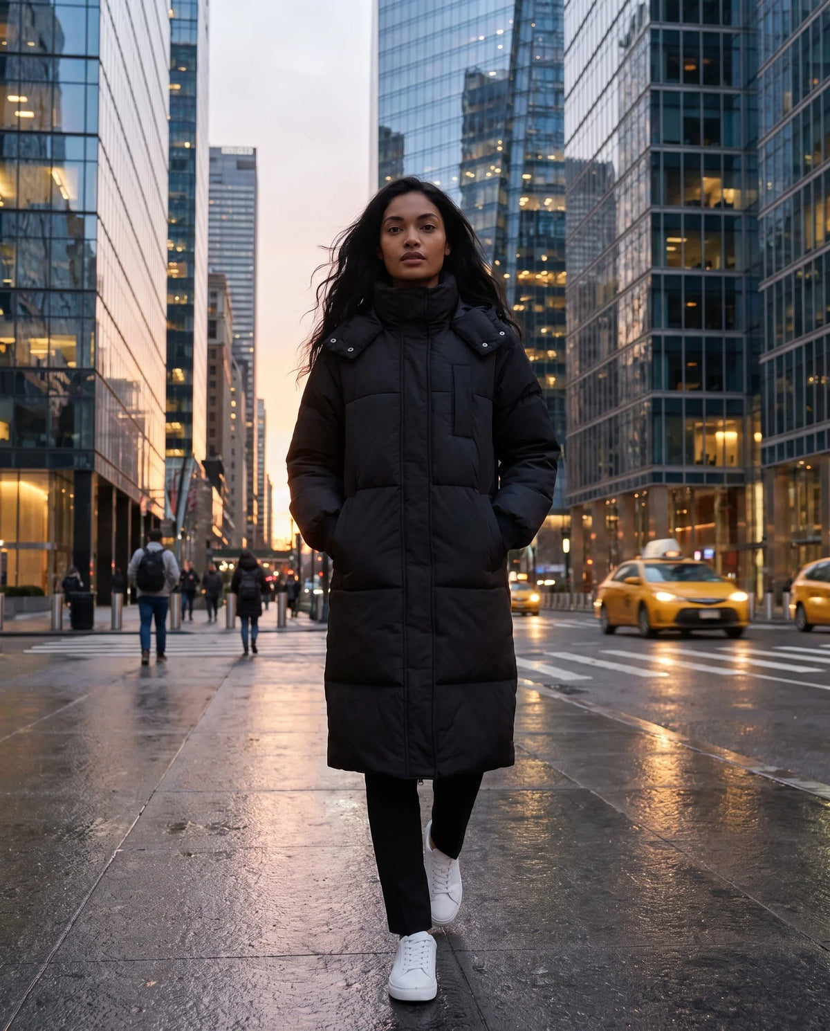 Long Hooded Puffer Jacket