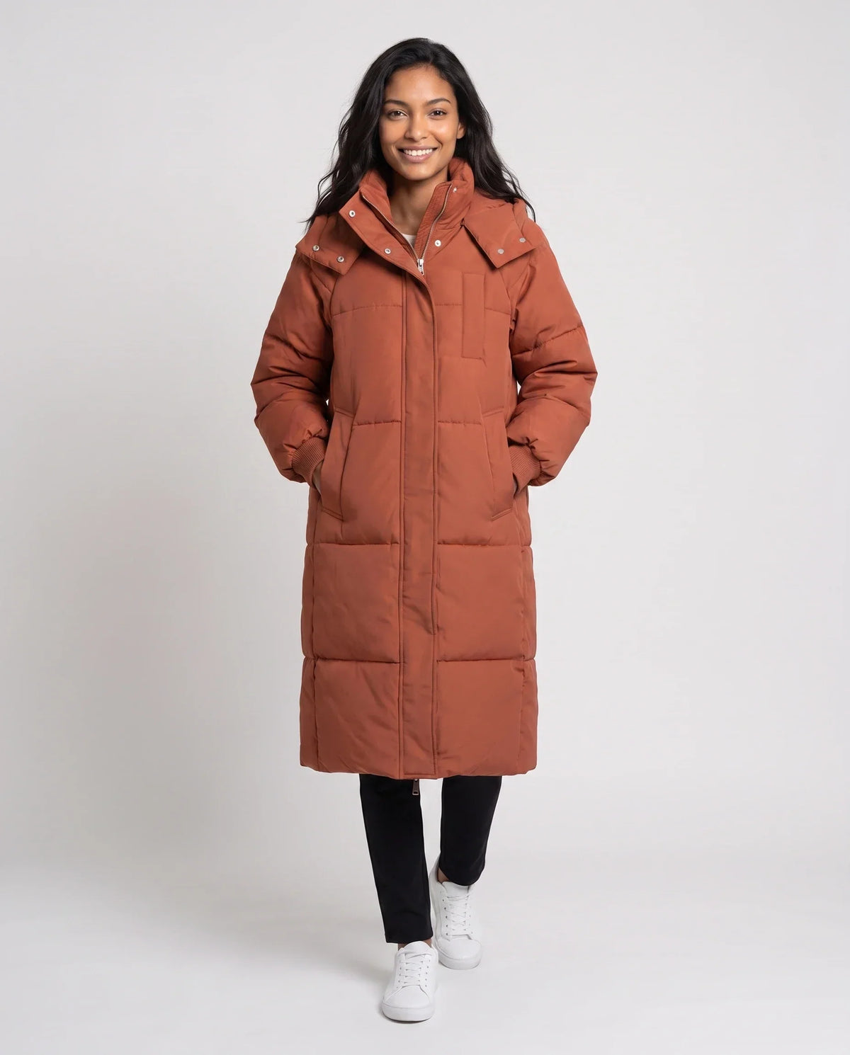 Long Hooded Puffer Jacket