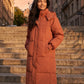 Long Hooded Puffer Jacket