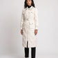 Long Belted Puffer Jacket with Jewelled Collar
