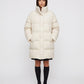 Long Cocoon Puffer Jacket with Funnel Collar