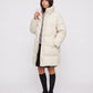 Long Cocoon Puffer Jacket with Funnel Collar