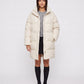 Long Cocoon Puffer Jacket with Funnel Collar