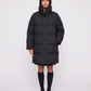 Long Cocoon Puffer Jacket with Funnel Collar