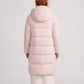 Long Water-Repellent Puffer Jacket with Hood Collar
