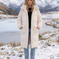 Long Water-Repellent Puffer Jacket with Patch Pockets