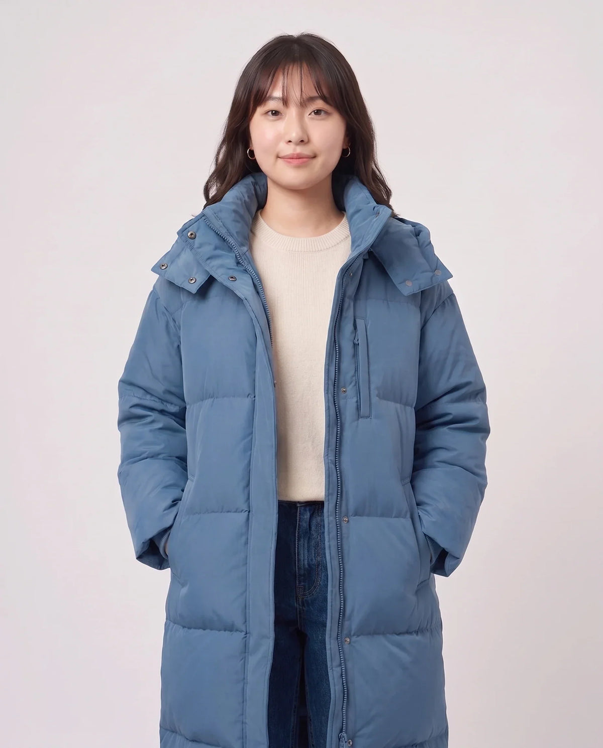 Long Oversized Hooded Puffer Jacket