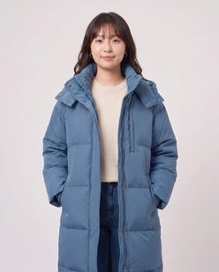Long Oversized Hooded Puffer Jacket