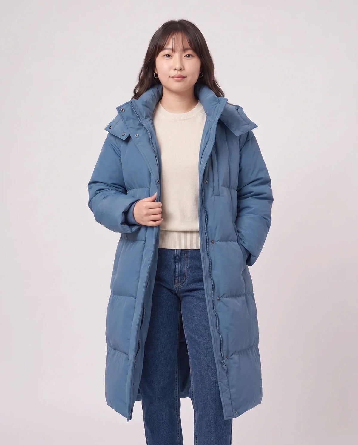Long Oversized Hooded Puffer Jacket