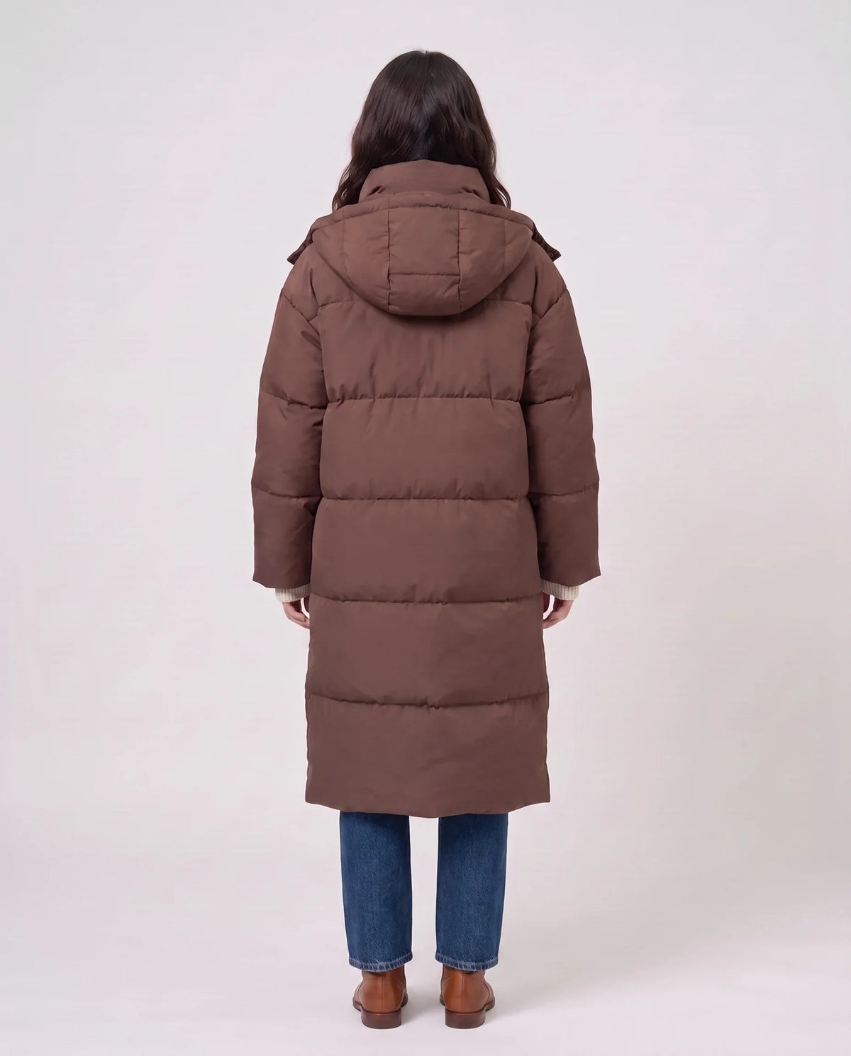 Long Oversized Hooded Puffer Jacket