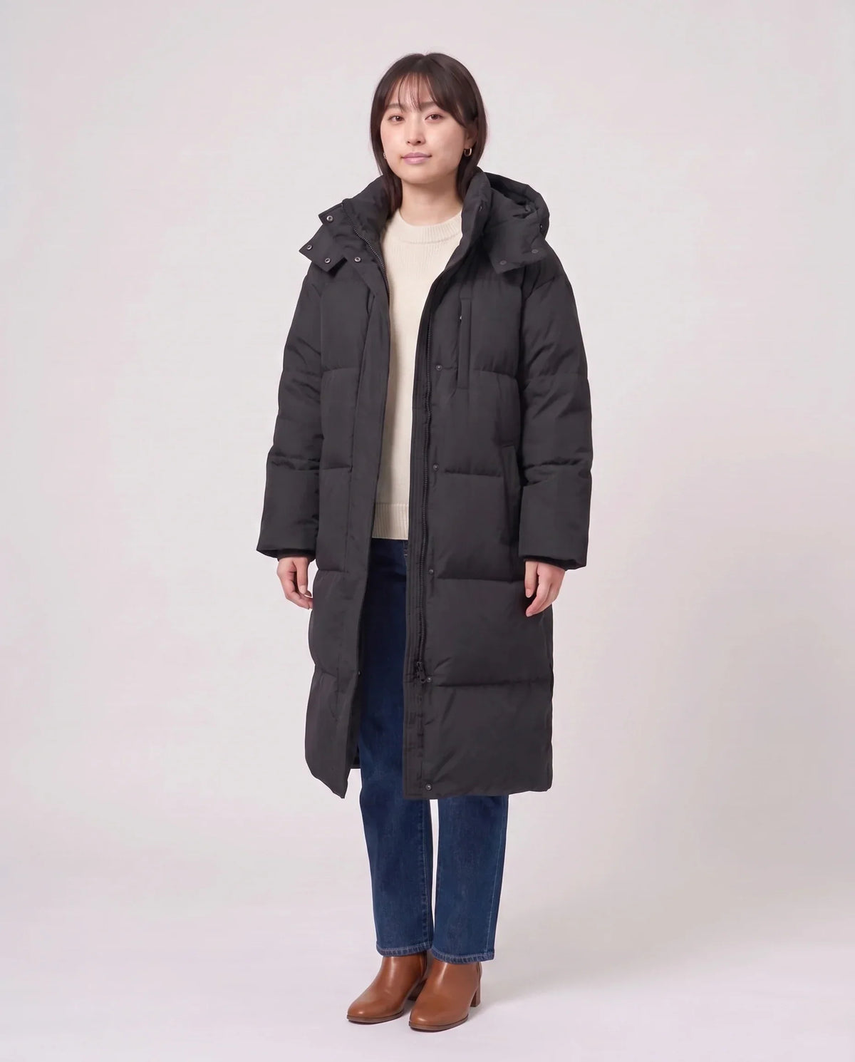 Long Oversized Hooded Puffer Jacket