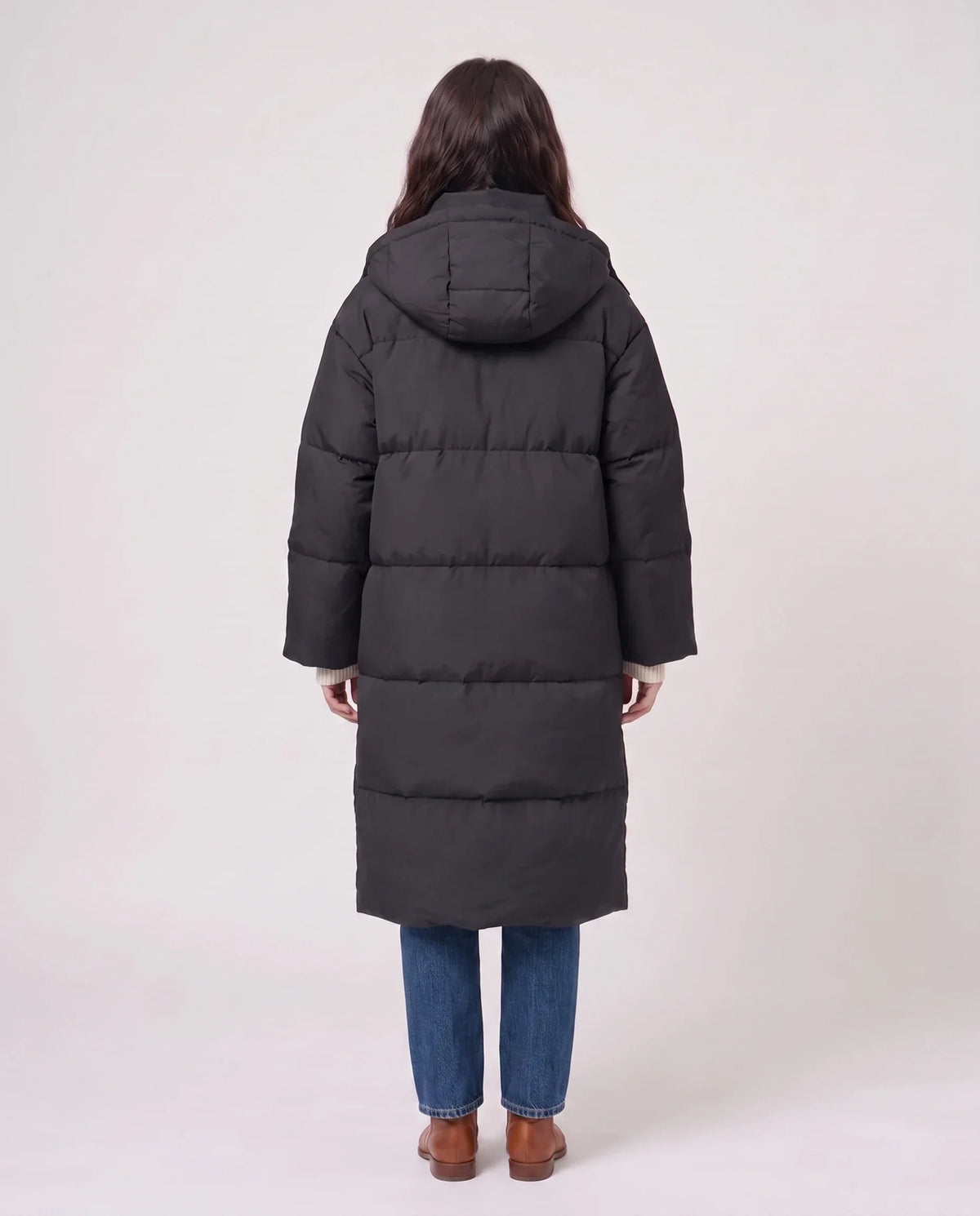 Long Oversized Hooded Puffer Jacket