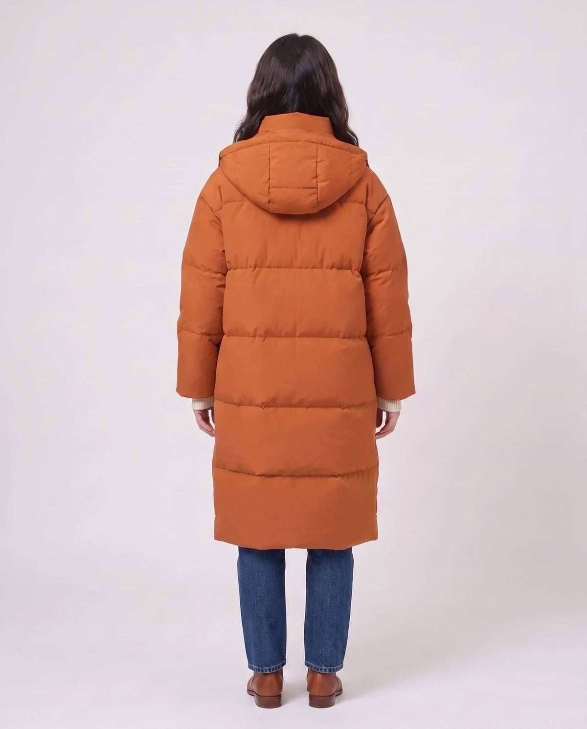 Long Oversized Hooded Puffer Jacket