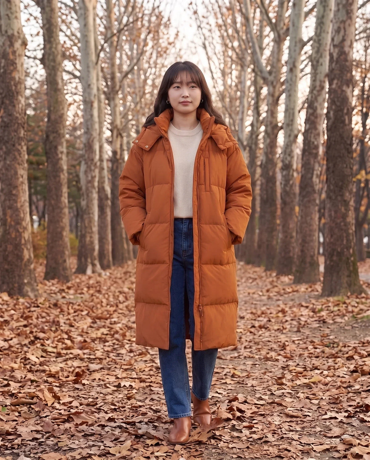 Long Oversized Hooded Puffer Jacket
