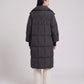 Long Oversized Puffer Jacket with Zip Hood Collar