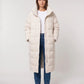 Long Oversized Puffer Jacket with Funnel Collar, No Hood