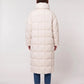 Long Oversized Puffer Jacket with Funnel Collar, No Hood