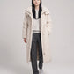 Long Oversized Puffer Jacket with Funnel Collar and Hood
