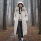 Long Oversized Puffer Jacket with Funnel Collar and Hood