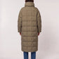 Long Oversized Puffer Jacket with Funnel Collar, No Hood