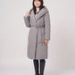 Long Oversized Wrap Puffer Coat with Hood