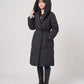 Long Oversized Wrap Puffer Coat with Hood