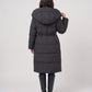 Long Oversized Wrap Puffer Coat with Hood