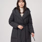 Long Oversized Wrap Puffer Coat with Hood