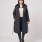 Long Oversized Wrap Puffer Coat with Hood