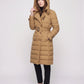 Long Trench-Style Puffer Jacket with Hood