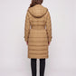 Long Trench-Style Puffer Jacket with Hood