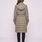 Long Trench-Style Puffer Jacket with Hood