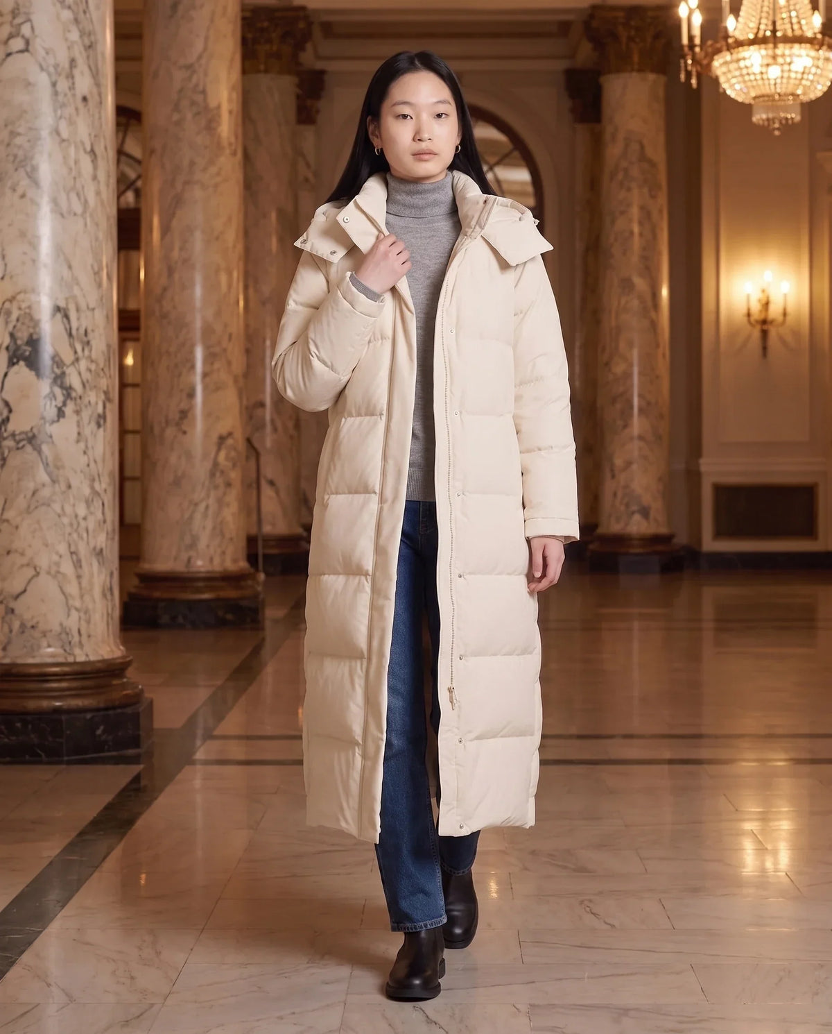 Maxi Hooded Puffer Coat