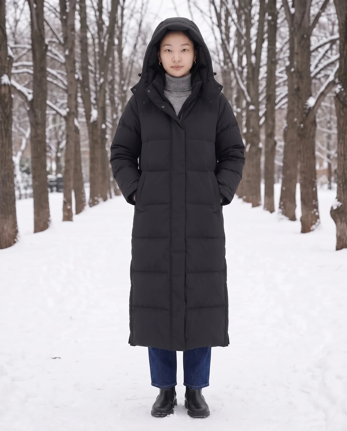 Maxi Hooded Puffer Coat