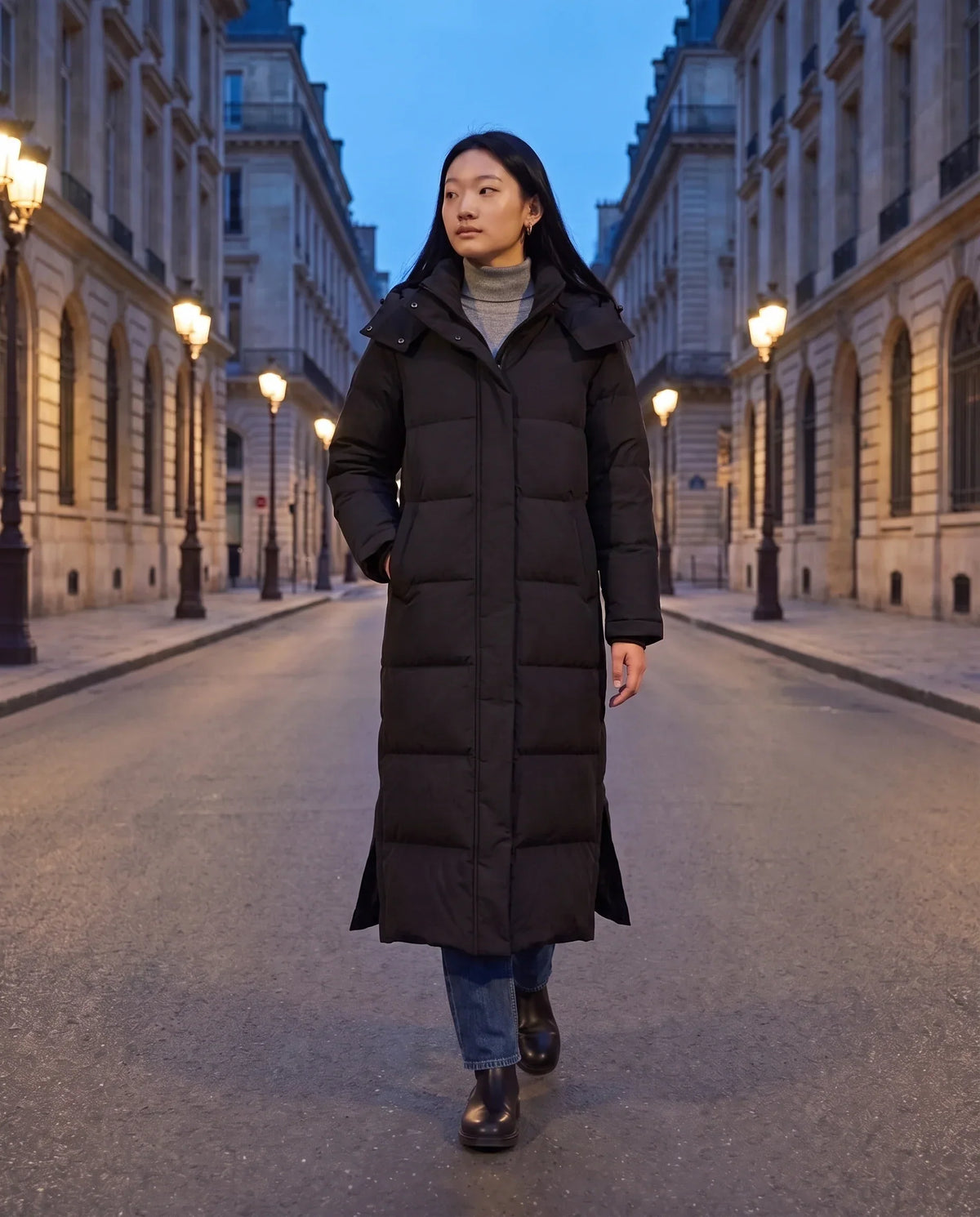 Maxi Hooded Puffer Coat