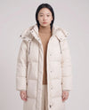 Maxi Oversized Hooded Puffer Jacket with Poppers