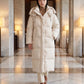 Maxi Oversized Hooded Puffer Jacket with Poppers
