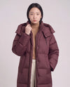 Maxi Oversized Hooded Puffer Jacket with Poppers