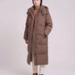 Maxi Oversized Hooded Puffer Jacket with Poppers