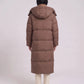Maxi Oversized Hooded Puffer Jacket with Poppers